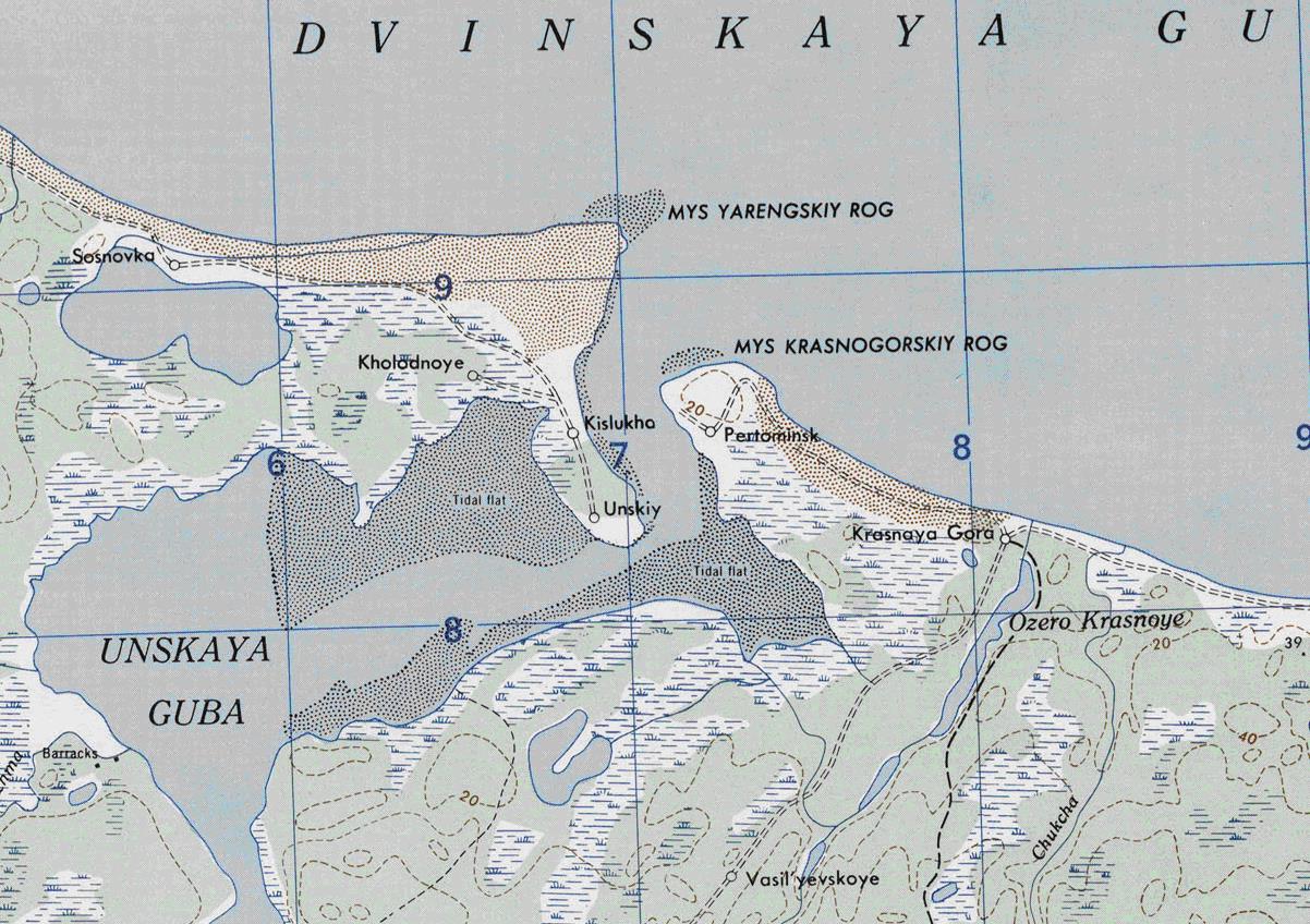 Чупинская губа белого моря карта