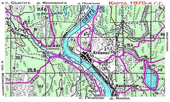 Карта 1970 года